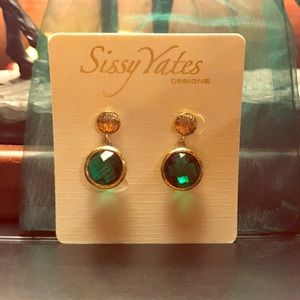 Sissy Yates emerald earrings